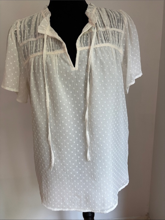 LOFT Tops - FLAWLESS LOFT boho blouse fully lined ivory Small